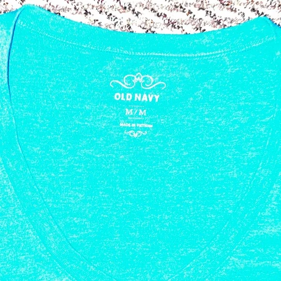 NEW old navy bright blue turquoise long sleeve v neck - Picture 5 of 5